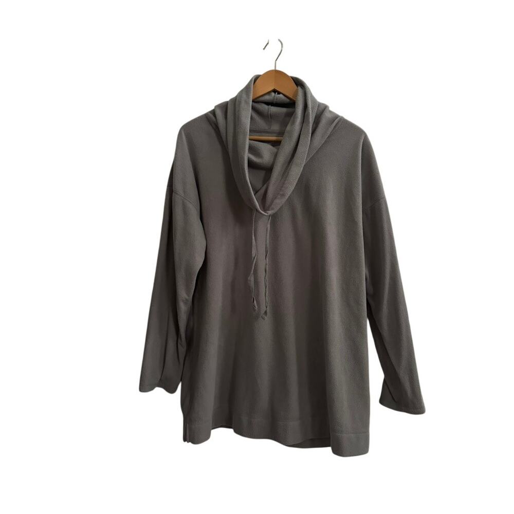 Sonoma Pajama Top Intimates Cowl-Neck 2X Gray Polyester Cozy‎